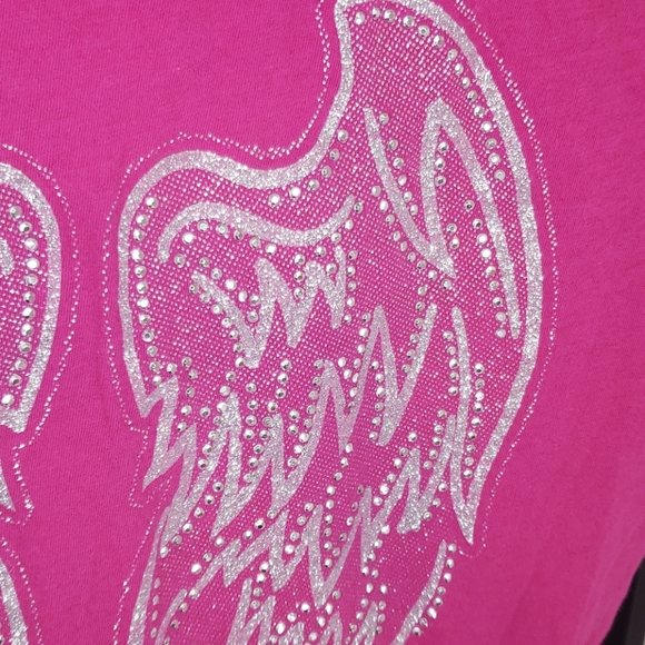 Euc sparkly angel wings t shirt small - Picture 3 of 5